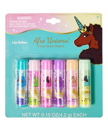 LUV HER Lip Balm Set Pack of 6 - Tinted Lip Balm with Playful Colors and Flavors - Perfect Girls Makeup Accessory - Ideal for Dry Weather Protection Ages 3+