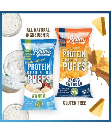 ETTER THAN GOOD Keto Protein Puffs - 16g Protein  Paleo Snacks with Fruits & Veggies - 4 Pack - Buy Online on GoSupps.com