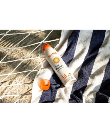 Calypso Clear Protect Dry Mist Spray SPF15 | Water Resistant sun spray | Non-greasy sun protection | Continuous Spray | 175ml 175 ml (Pack of 1) - Buy Online on GoSupps.com