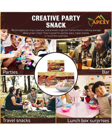 APEXY Authentic Prawn Crackers | Uncooked, Crispy Shrimp Chips for Parties | No MSG | Cook & Serve | 8 oz Pack of 2 - Buy Online on GoSupps.com