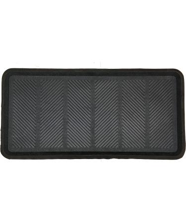 Ottomanson Easy Clean Waterproof Non-Slip 16 x 32 Indoor/Outdoor Rubber Boot Tray (Black) - Buy Online on GoSupps.com