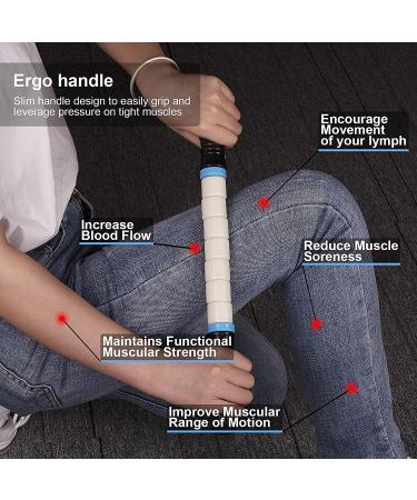 iGreely Premium Muscle Roller Stick 17 - Recommended by Physical Therapists for Fast Recovery & Relief from Cramps, Soreness, and Tight Muscles - Buy Online on GoSupps.com