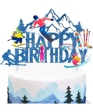 iPartyFun Skiing Theme Birthday Party Cake Topper - Buy Online on GoSupps.com