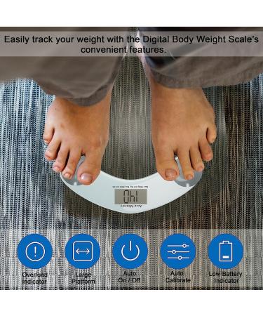 Accu-Measure Digital Scale - Accurate & Precise Bathroom/Home Scale - Track Progress Easily - Up to 400 Pounds - Buy Online on GoSupps.com