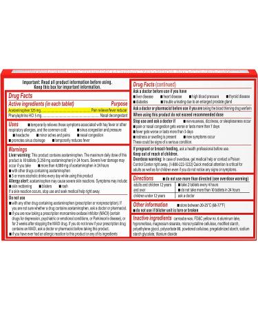 Sudafed PE Sinus Pressure + Pain Relief Maximum Strength Non-Drowsy Decongestant - 24 Count Pack - Buy Online on GoSupps.com