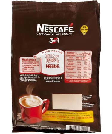  Nescafe NESCAF 3 in 1 coffee bag 9 packs of 10 x 18g total 1.6kg - Buy Online on GoSupps.com