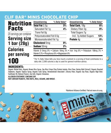 CLIF BAR 44 Count Variety Pack - Chocolate Chip, Crunchy Peanut Butter, Chocolate Brownie, Cool Mint Chocolate - Full Size and Mini Energy Bars - Buy Online on GoSupps.com