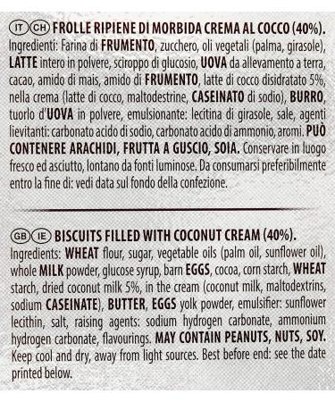 Vicenzi Grisbi Cocco Pack of 12 biscuits 150 g with coconut Cream cake biscuits - Buy Online on GoSupps.com