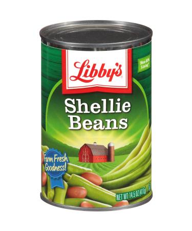 Libby's Shellie Beans | Cut Green Beans And Pinto Beans| Classically Delicious, Mild & Subtly Sweet | Crisp-Tender Bite | No Preservatives | Kosher | 14.5 ounce can (Pack of 24)