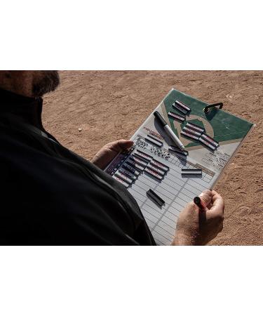 PowerNet Magnetic Baseball Softball Lineup Coaching Board with Clip | Double Sided | 2 Dry Erase Markers | Weatherproof | Game Time Ready - Buy Online on GoSupps.com