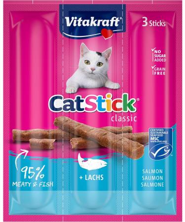 Vita Power Cat Stick Classic - Meaty Salmon Cat Snacks Sugar & Grain Free MSC Quality 20x3 Pieces (18g Each) - Premium International Shipping - Buy Online on GoSupps.com