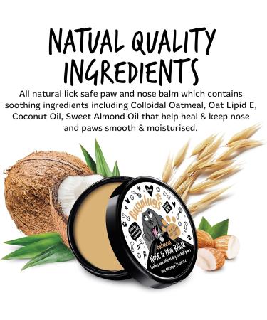 BUGALUGS Dog nose balm 30g Natural lick safe Paw balm for dogs contains Colloidal Oatmeal Dog paw cream Vegan formula nose balm for dogs reduces skin irritation and redness. - Buy Online on GoSupps.com