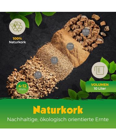 10L Cork Granulate for Terrariums | Rough Cork Substrate (4-12mm) - Ideal for Reptiles D cor & Model Building - Buy Online on GoSupps.com