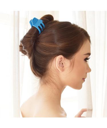 RC ROCH 12-Pack Strong Hold Hair Clips for Women - Quality Plastic Medium Transparent 3 Teeth Clips - Buy Online on GoSupps.com