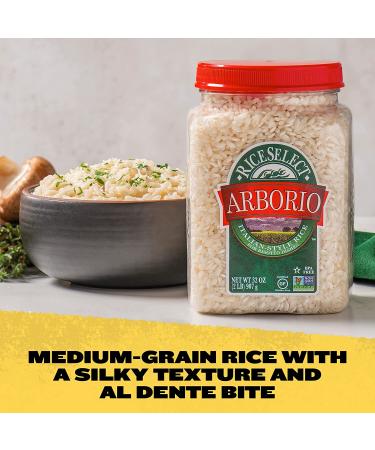 RiceSelect Arborio Rice: Premium Gluten-Free Non-GMO Rice for Italian Risotto - 32oz Jar - Buy Online on GoSupps.com
