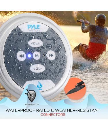 Waterproof Bluetooth Marine Amplifier Receiver - 600W Weatherproof Wireless Amp - Pyle PLMRMBT5S (Silver) - Buy Online on GoSupps.com