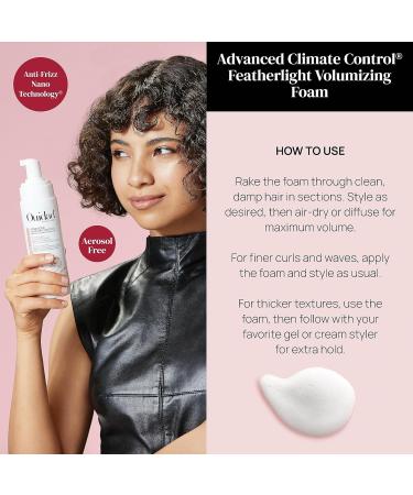 Ouidad Advanced Climate Control Volumizing Foam - 7 fl oz Lightweight Hair Styling Foam Anti-Frizz Nano Technology Adds Volume Fights Frizz & Defines Curls Crunch-free Hold For All Curl Types - Buy Online on GoSupps.com