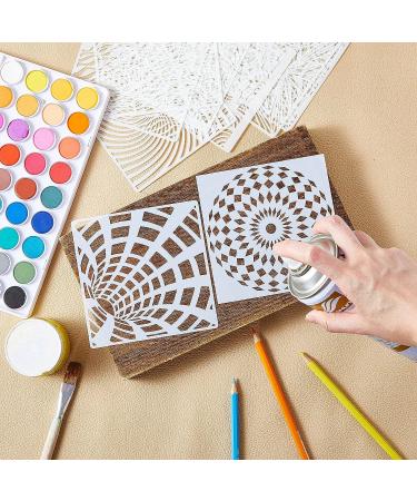 Geometric Stencils Set - 36 Pieces Mandala Art Drawing Templates for Scrapbooking and DIY Art Supplies (7.87 x 7.87 Inches) - Buy Online on GoSupps.com