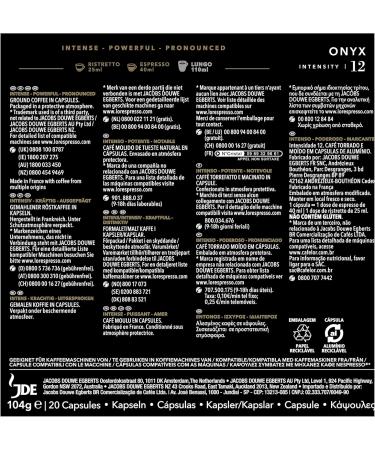  L'OR L'Or Espresso Coffee Capsules Onyx 20 Capsules Compatible with Nespresso - Buy Online on GoSupps.com