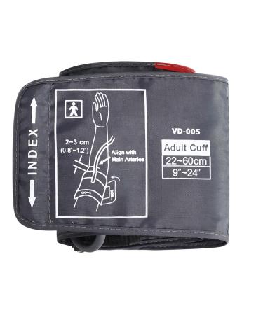 Blood pressure cuff replacement - comfortable extra large cuff for adults with size upper arm 22-60cm arm circumference compatible with the most blood pressure measuring devices - 6 connections 60cm+6 connections
