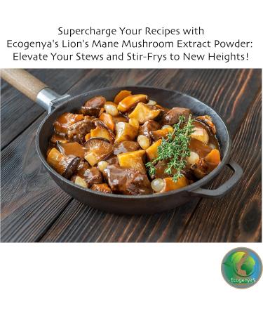 Ecogenya Continental Lion's Mane (hericium erinaceus) Mushroom Extract Powder - | 100:1 Concentration (50 Grams) 50 g (Pack of 1) - Buy Online on GoSupps.com
