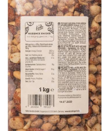 KoRo Nut Mix Smoke 1 kg - Salted & Smoked Nuts for International Shipping | Premium Quality Snack - Buy Online on GoSupps.com