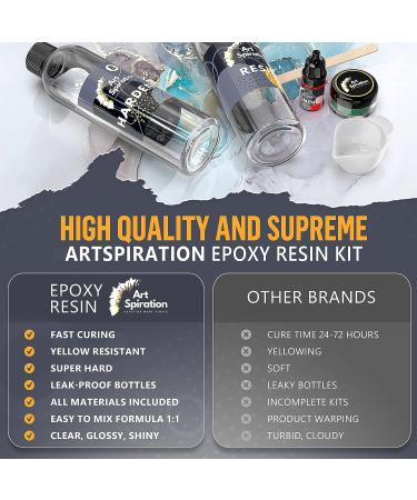 Artspiration Crystal Clear Epoxy Resin Kit 16 Oz - Beginner's Art Epoxy Kit with Mica Powder, Pigments, Silicon Molds, Crushed Glass - Ideal for Crafts & Casting Projects - Buy Online on GoSupps.com