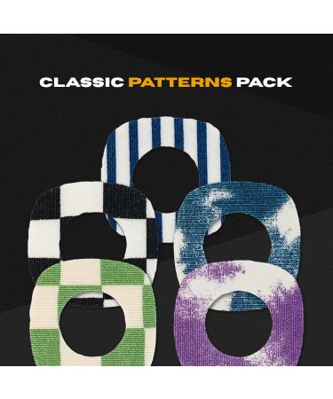 Skin Grip Adhesive Patches for Dexcom G7 & Stelo CGM - Waterproof Sweatproof & Secure 10-15 Days - 10 Pack with Classic Patterns - Buy Online on GoSupps.com