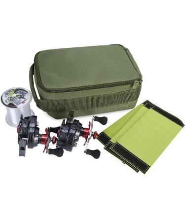 HUNTVP Fishing Reel Bag - Portable Water-Resistant Tackle Gear Storage - Buy Online on GoSupps.com