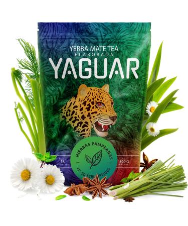 Venusti sp Z oo Yaguar Hierbas Pampeanas 05 kg Aromatic herbs yerba mate 500 g Great incentive Full of natural caffeine Yerba Mate tea from Brazil 500g