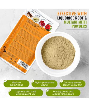 Davis Finest Orange Peel Powder 100g Organic Pure & Natural Face Mask Skin Care Facials Oil Control Brightening Cleansing Exfoliating - Buy Online on GoSupps.com