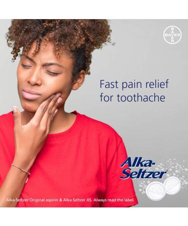 Alka Seltzer Original Effervescent Tablets with Aspirin Fast and Effective Pain Relief for Cold and Flu 1 Pack of 20 - Buy Online on GoSupps.com