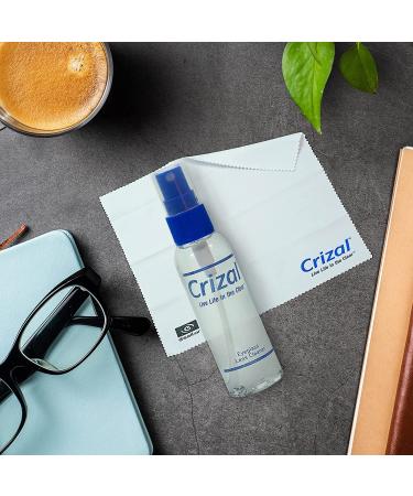 Crizal Lens Cleaner Set | 2oz Spray & Microfiber Cloth Bundle | Doctor Recommended Anti-Reflective Lens Care Kit - 3 Pack - Buy Online on GoSupps.com