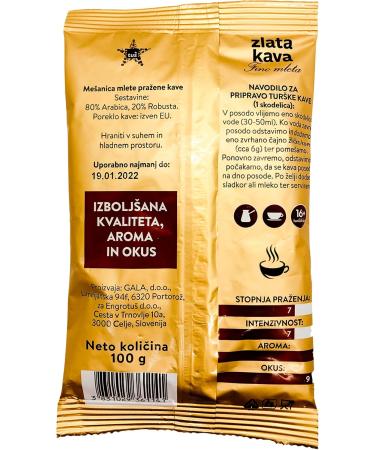  Zlata Kava ZLATA KAVA Set of 5 Premium Ground Coffee Powders - Finely Ground Arabica & Robusta Coffee Beans - Strong Flavour & Rich Flavour - Perfect Ground Coffee Gift Set (100g x 5) - Buy Online on GoSupps.com