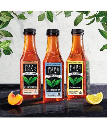 Pure Leaf Subtly Sweet Peach Iced Tea - Lower Sugar - 18.5 Fl Oz (Pack of 12) - Buy Online on GoSupps.com
