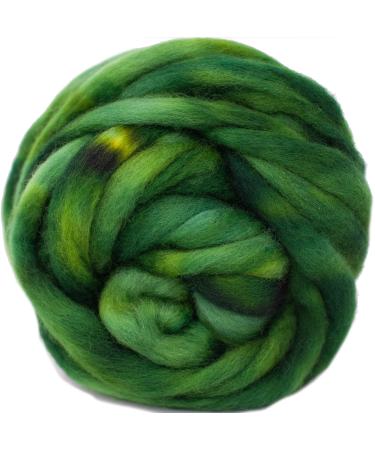 Wool Roving Hand Dyed. Super Soft BFL Combed Top Pre-Drafted for Easy Hand Spinning. Artisanal Craft Fiber ideal for Felting  Weaving  Wall Hangings and Embellishments. 1 Ounce. Hunter Green 1 oz Hunter Green - Buy Online on GoSupps.com