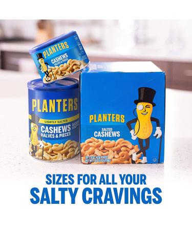 Planters Salted Cashew Halves & Pieces 14 oz Canister - 1 Pack - Buy Online on GoSupps.com