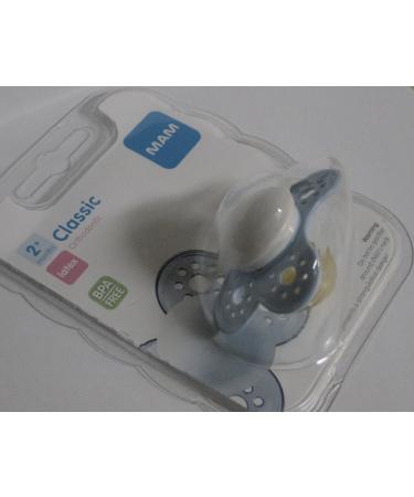 MAM Classic Latex Orthodontic Pacifier -BPA FREE - 2+ Single Pack - Assorted Colors by MAM