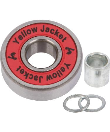 Yellow Jacket Premium Skateboard Bearings | Pro Longboard Bearings | ABEC 9 | Pack of 8 - Racer Red Stripes - Buy Online on GoSupps.com