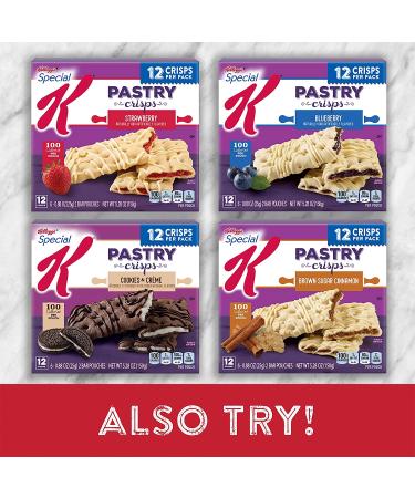 Kellogg's Special K Pastry Crisps  Breakfast Bars  100 Calorie Snacks  Cookies 'N' Creme  5.28oz Box (12 Crisps) - Buy Online on GoSupps.com
