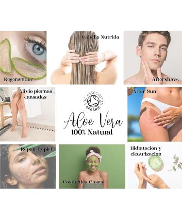 100% Natural Aloe Vera Gel 1000ml - Face and Body Moisturizer for Sunburn Relief, Acne, Wrinkles, Burns, and Hair Repair - Buy Online on GoSupps.com