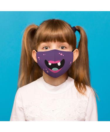 Buy Weddingstar Children s Washable Fabric Masks - Reusable Adjustable with Filter Bag - Small Purple Monster - Buy Online on GoSupps.com