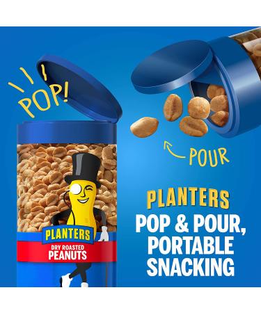 Planters Pop & Pour Dry Roasted Peanuts - 4 Pack of 7 oz. Jars - Buy Online on GoSupps.com