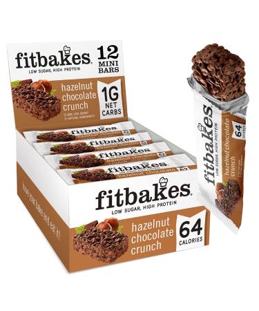 Fitbakes : 64 Calories Mini Hazelnut Chocolate Bars (12x19g) Diabetic Chocolate Keto Bar Keto Chocolate Low Carb Snack Low Calorie Snack Sugar Free Sweet Sugar Free Chocolate Keto Snack Fit Bake Hazelnut 12 count (Pack of 1)