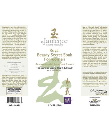 Jadience Royal Beauty Secret Bath Soak for Women - Hot Flash Relief, Calming & Rejuvenating Formula | 16oz Soak - Buy Online on GoSupps.com