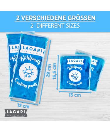 Cool Pads | T V Tested 4x Cool Pack | Lacari Cold Warm Compress | First Aid Cooling Gel Pack in 2 Sizes | Made in Germany - Buy Online on GoSupps.com