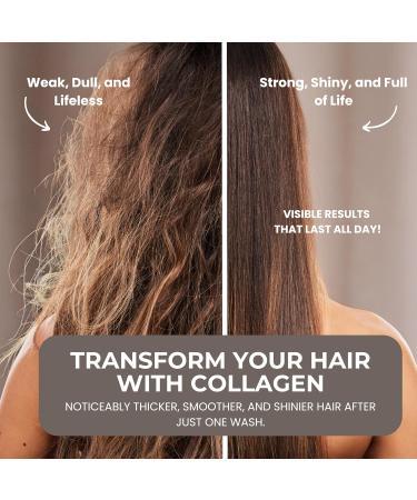 Collagen Hair Shampoo for Women - Sulfate-Free Thickening & Growth | 16.9 oz Salon-Grade Formula for Fuller Healthier Hair - Buy Online on GoSupps.com