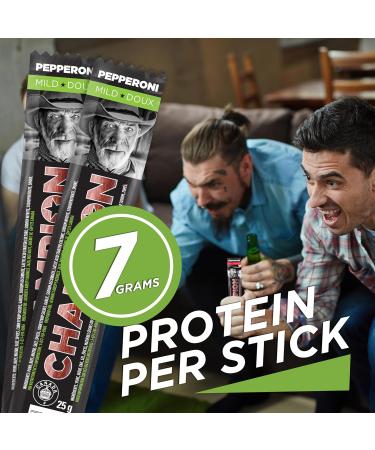 Champion Pepperoni Sticks Individually Wrapped Mild Flavored Pepperoni Meat Sticks Perfect Lunch Snacks Meat Sticks Proudly Made in Canada - Pack of 24 - Buy Online on GoSupps.com