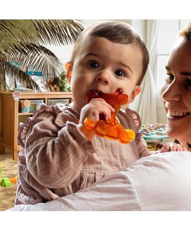 Little Bamber Natural Amber Giraffe Teething Toy | Soothing Texture for Sore Gums | Teething Necklace Alternative - Buy Online on GoSupps.com
