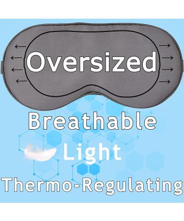 Bamboo Sleeping Mask - Adjustable Eye Mask for Men & Women - Soft Breathable Night Sleep Mask - Dark Gray - Buy Online on GoSupps.com